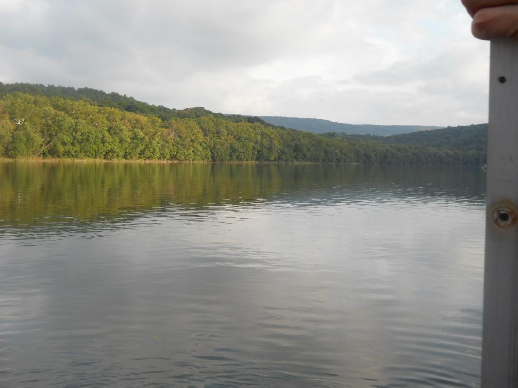 Upstream from the confluence of the Shenendoah and Potomac Rivers at Harper's Ferry