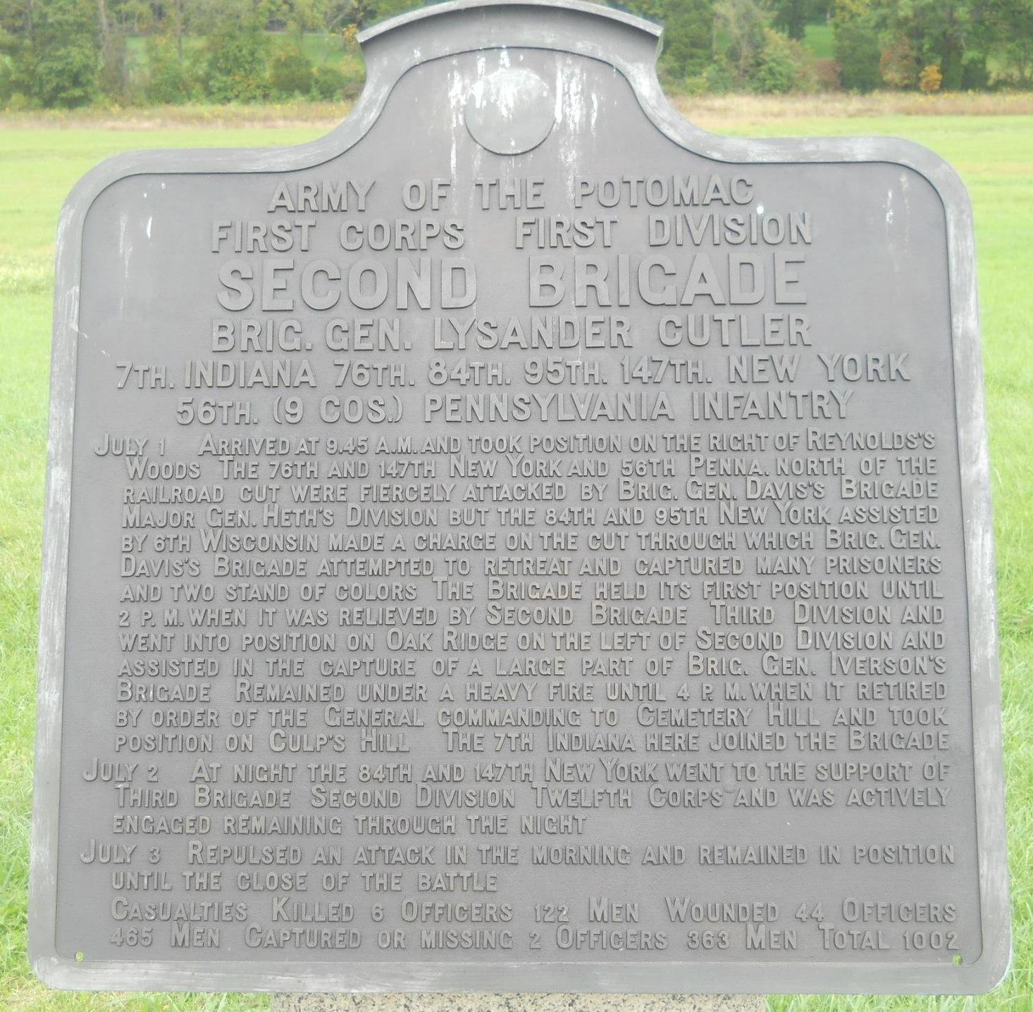 Looking down to area around McPherson Barn - 7,000 Confederates were gathered here